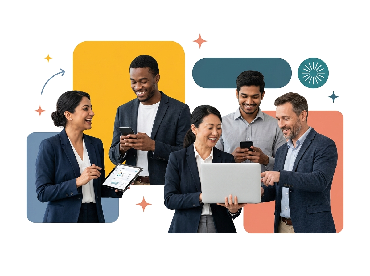 Aura CRM Industrial Sales and Operations Team with Live Devices